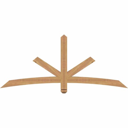 Ekena Millwork Alberta Smooth Timber Gable Bracket, Western Red Cedar, 72"W x 30"H x 3 1/2"D x 3 1/2"F, 10/12 Pitch GBW072X30X0404ALB00SWR